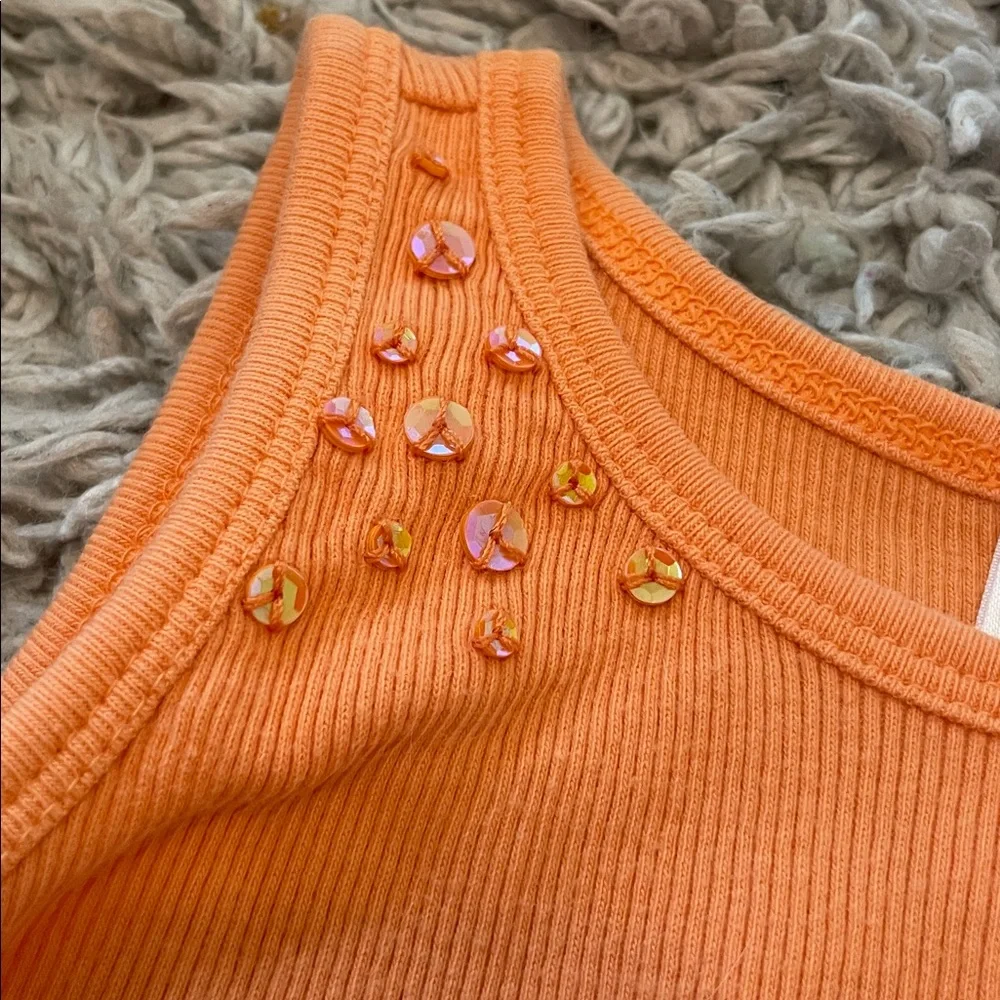 2006 Gymboree “Fiesta Del Sol” Orange Sequin Tank Top, Size 6